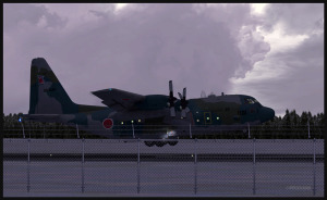 A C-130 Hercules with a double engine failure lands at Prince George, Canada