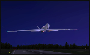 RQ-4B Global Hawk over the Williams Lake airport, Canada (FSX)