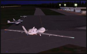 RQ-4B Global Hawk on the ramp at Williams Lake, Canada (FSX)