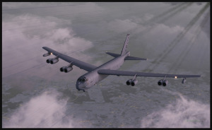 Boeing B-52 (FSX) building up speed between Montréal and Anchorage