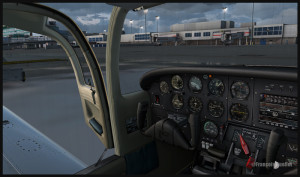 Piper Tomahawk PA-38 parked at the Montréal Pierre-Elliott-Trudeau international airport (FSX)