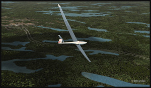 Glider DG-808S turning base for the Parry Sound airport (fsx)