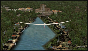 Glider DG-808S over Robert's Lake (fsx)