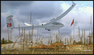 A DG-808S sailplane and the Canadian flag in Parry Sound, Ontario (fsx)