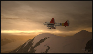 Icefield in sight! A screen capture realized with the following products: FSX, FSGRW, REX, and a combination of Orbx creations. Final editing with a photo editing software (slight corrections only)