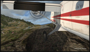 30315 A Twin Otter aircraft is on short final for Saba (FSX)