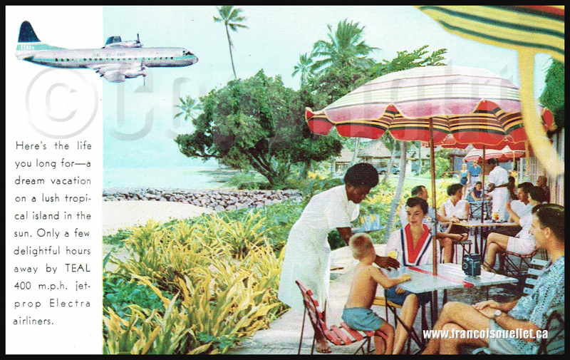 Teal Airlines and Fiji sur carte postale aviation