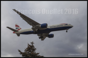 British Airways Boeing 777-236 G-ZZZA in Toronto 2016