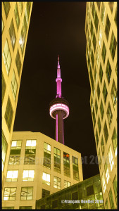 CN Tower during nightime in Toronto, Ontario (2016)