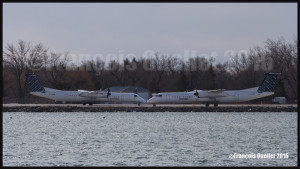 Porter Q-400 C-GLQM and C-GLQB at Toronto CYTZ 2016