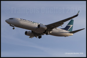 Westjet Boeing 737-800 C-FYPB in Toronto 2016