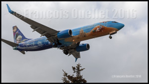 Westjet Boeing 737-8CT C-GWSV Disneyland Livery in Toronto 2016