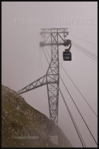 Téléphérique du Moléson, dans la région de Gruyères, Suisse 2013