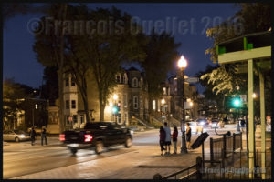 Grande-Allée Avenue in the evening, Quebec City 2016