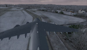 Avion militaire canadien C17-A sur la voie de circulation à l'aéroport virtuel de Block Island (KBID) aux États-Unis (FSX)