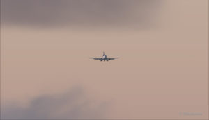 View from the Telluride airport (KTEX) (FSX) of a FedEx MD-11 on final for runway 09