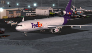 FedEx Md-11 parked at the Telluride airport (KTEX) (FSX)