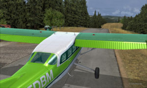 Ready for take-off from the Limberlost Ranch runway