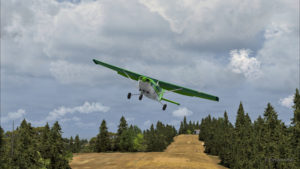 Aircraft airborne from the Limberlost Ranch runway