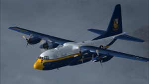 Trois pannes de moteur sur ce C-130 Hercules virtuel des Blue Angels.