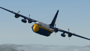 Les quatres moteurs sont maintenant en panne sur ce C-130 virtuel.