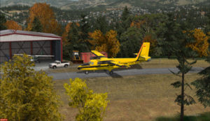 Arrival at Limberlost Ranch of the Twin Otter C-FOPG