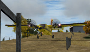 Virtual aircraft C-FOPG rolling on the Limberlost Ranch (CA21) runway.