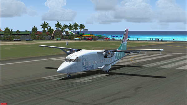 The Shorts 360 at the Princess Juliana Intl, ready for take-off for the Juancho E. Yrausquin airport.