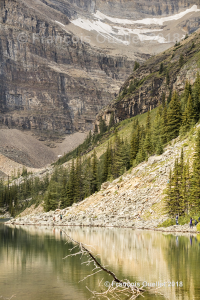 A partial view of Lake Agnes, Alberta 2018.