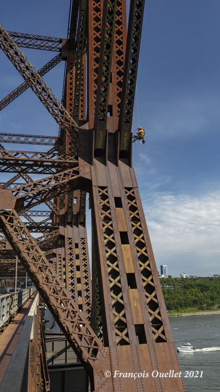 Inspection du Pont de Québec le 29 juillet 2021