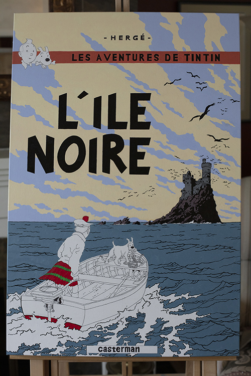 Peinture en progression de Tintin et l'île noire.