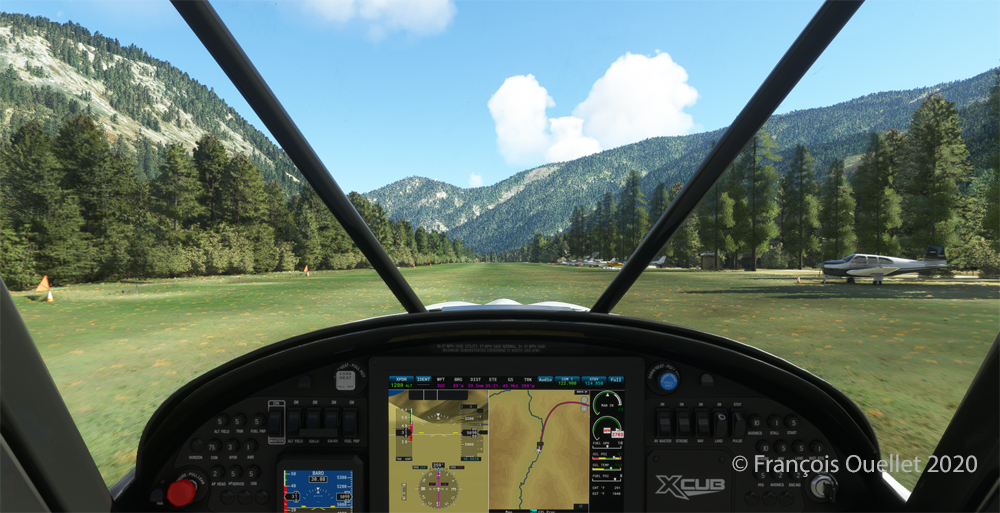 Amphibian CubCrafters X Cub ready for departure at the Johnson Creek 3U2 virtual airport with MSFS 2020.