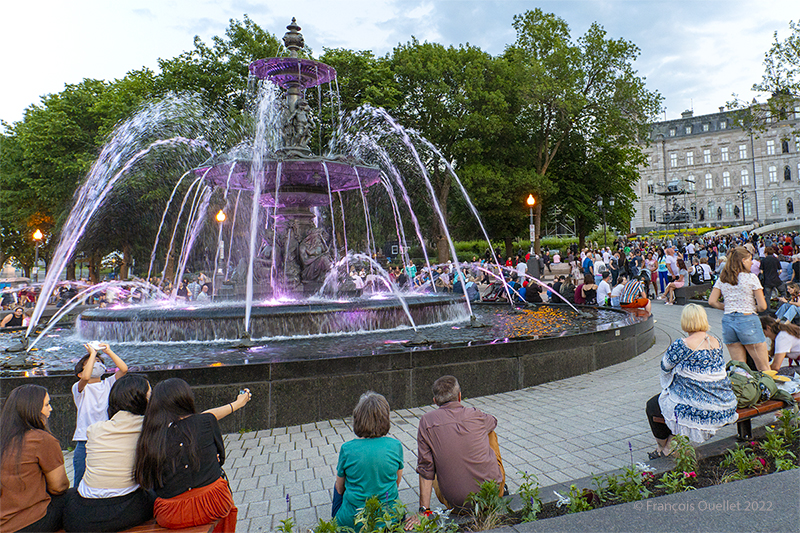 La fontaine de Tourny à Québec le 24 juin 2022.