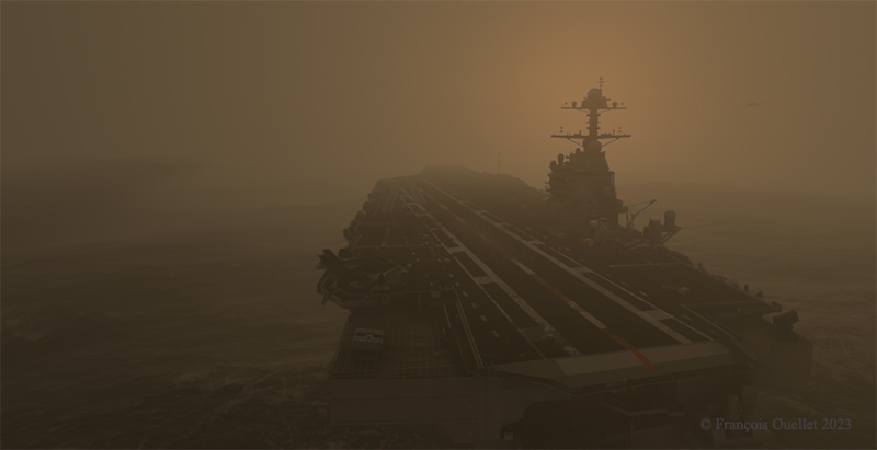 The aircraft carrier Gerald R. Ford near Key West