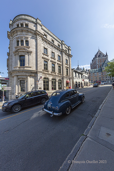 An Old Quebec view with the Château Frontenac in the distance using a Canon 11-24mm zoom lens.