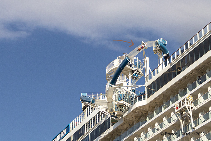 Sliding down the tube on the Norwegian Joy cruise ship 2023