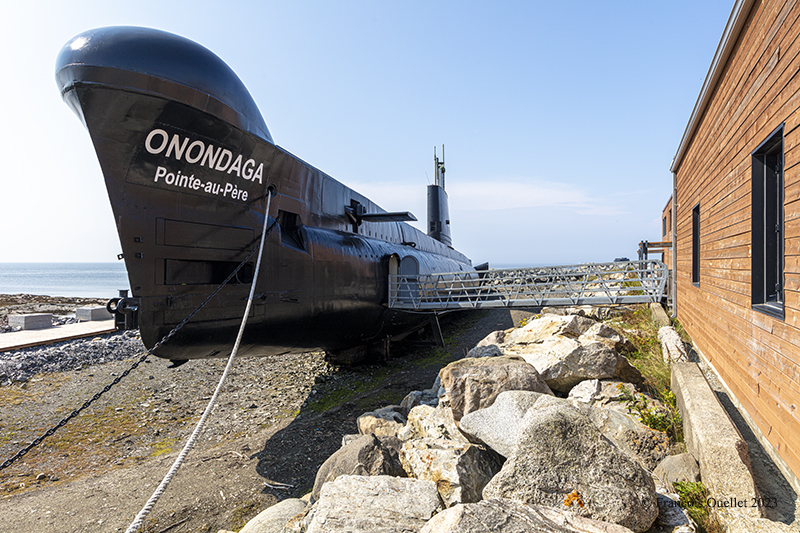 HMCS Onondaga submarine museum in Pointe-au-Père, Québec 2023