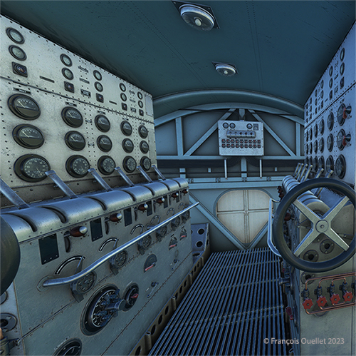 Dornier DO X engine room with Microsoft flight simulator