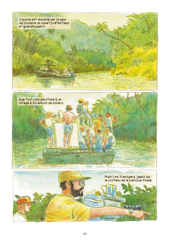 A page from the graphic novel "Tournage en enfer - Apocalypse Now".