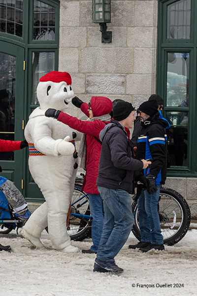 Bonhomme Carnaval on the Dufferin terrace in 2024.