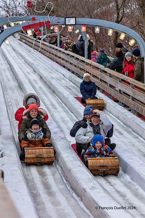 The Dufferin Terrace slide during the winter Carnival in Quebec City.