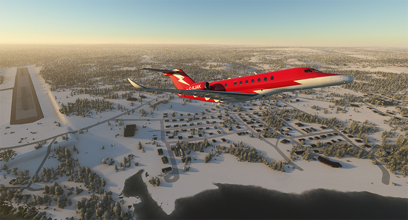 Departing Kuujjuaq airport (CYVP) with the Cessna Citation Longitude