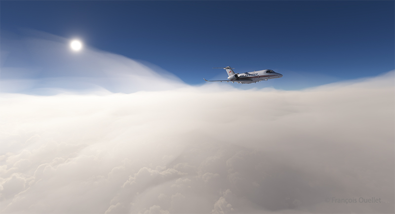 Virtual Cessna 700 starting the descent towards Ivalo (EFIV) Finland.