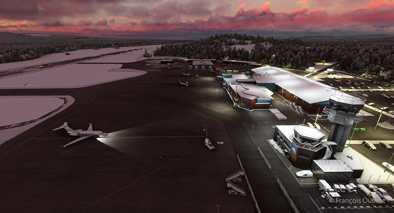 Ivalo, l'aéroport le plus septentrional de Finlande, avec Microsoft Flight Simulator.