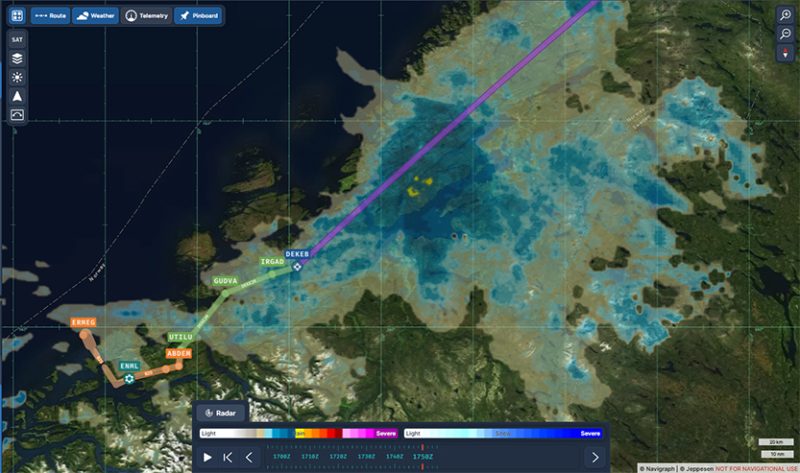 Navigraph informations for the arrival in Molde (ENML)