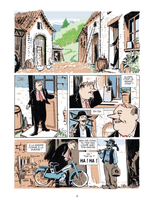 A page from the graphic novel "Sept vies à vivre".