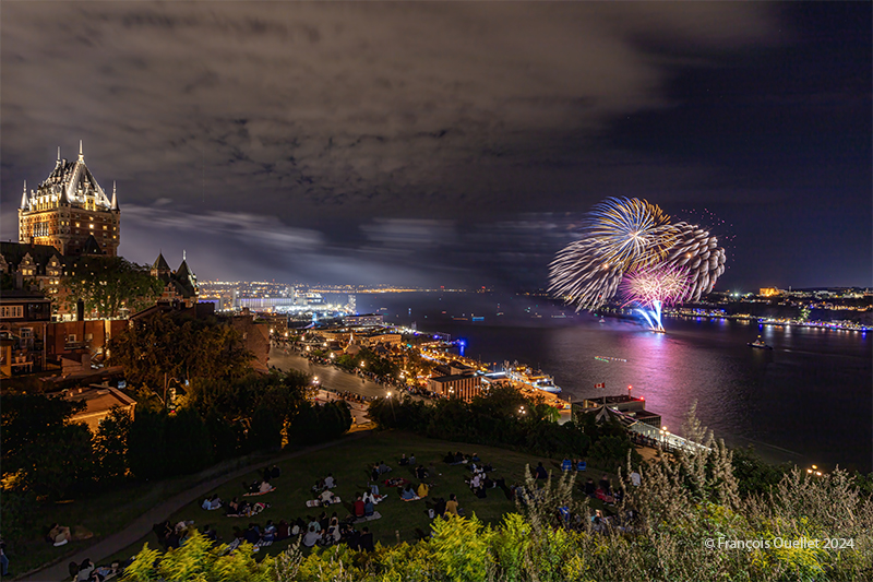 Fireworks in Quebec City, August 2024.