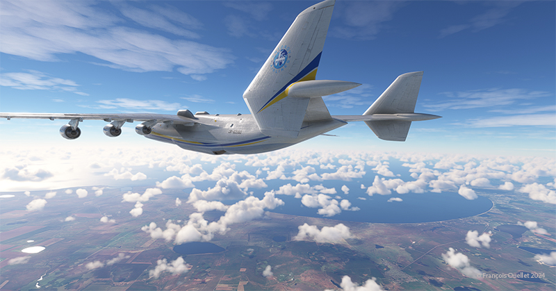 The Antonov 225 entering Crimea on its flight to Russia then Poland