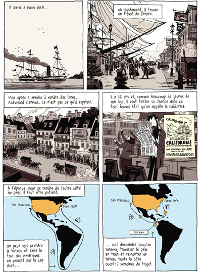 Une page du roman graphique de Guy Delisle "Pour une fraction de seconde"