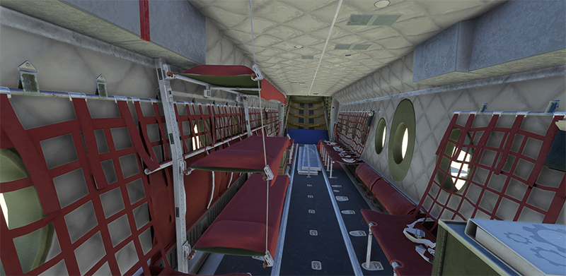 Luxe ultime avec lits privés pour les futurs passagers de l'avion virtuel DHC-4 Caribou avec MSFS.